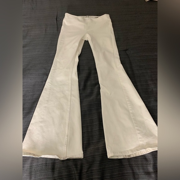 Free People We The Free Flare Leg Jeans Pants Off White Size 28 - Picture 2 of 14